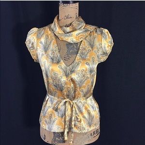 FINAL PRICE DROP Vintage Silk Free People Wrap Top
